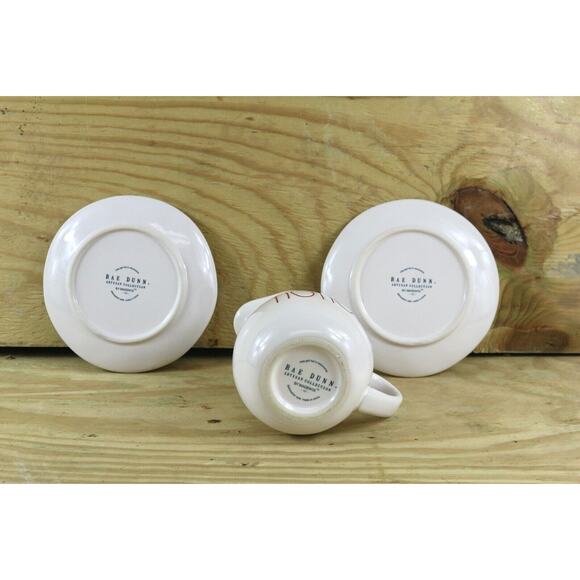 Rae Dunn Plates Set Lot of 3 Cookie Plates and Milk Pitcher Christmas Holiday - Picture 4 of 4